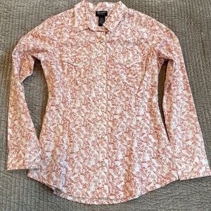 WRANGLER pearl snap button up down Shirt